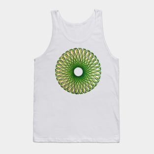 Spirograph Green Gingham-esque Pattern 2 Tank Top